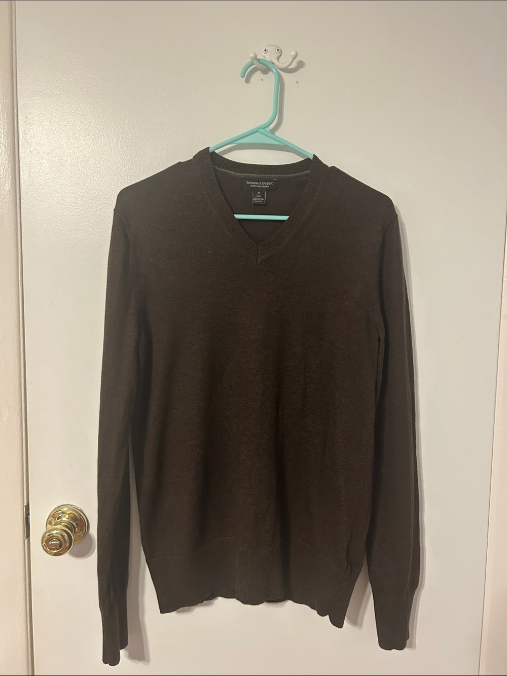 Banana Republic Brown Extra Fine Merino Crewneck Sweater Sz medium